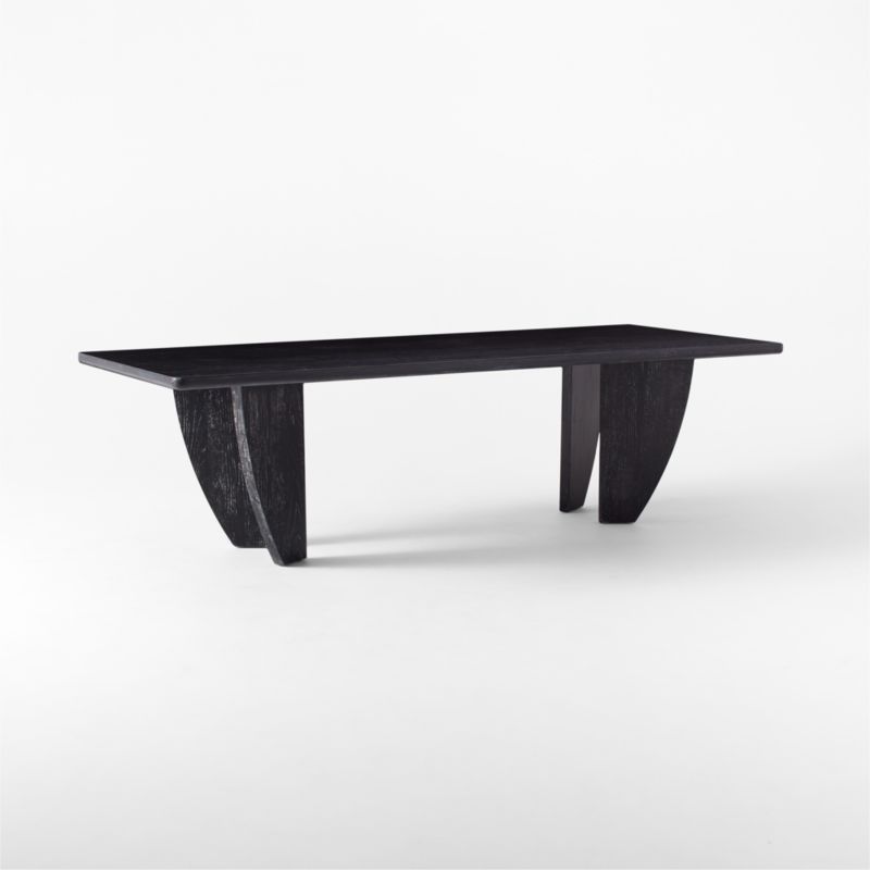 Dunn Rectangular Black Ash Wood Dining Table 84" - image 5 of 9