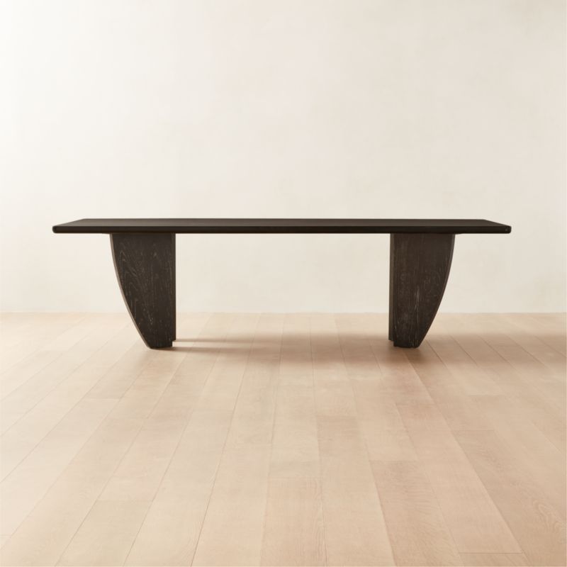 Dunn 107" Rectangular Black Ash Wood Dining Table - image 0 of 10