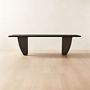 Dunn 107" Rectangular Black Ash Wood Dining Table