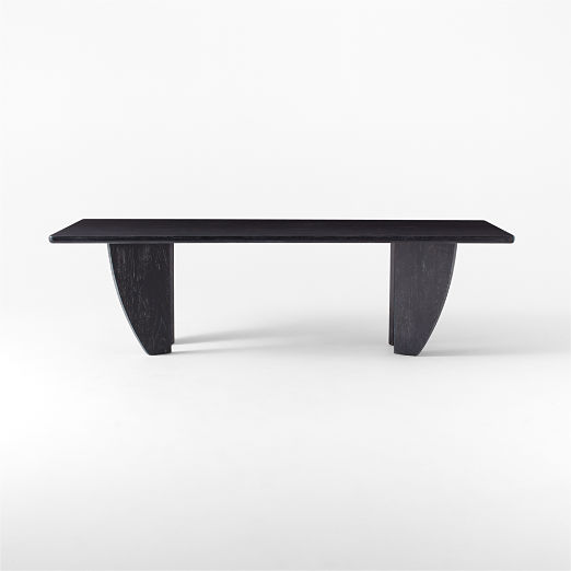 Dunn 107" Rectangular Black Ash Wood Dining Table