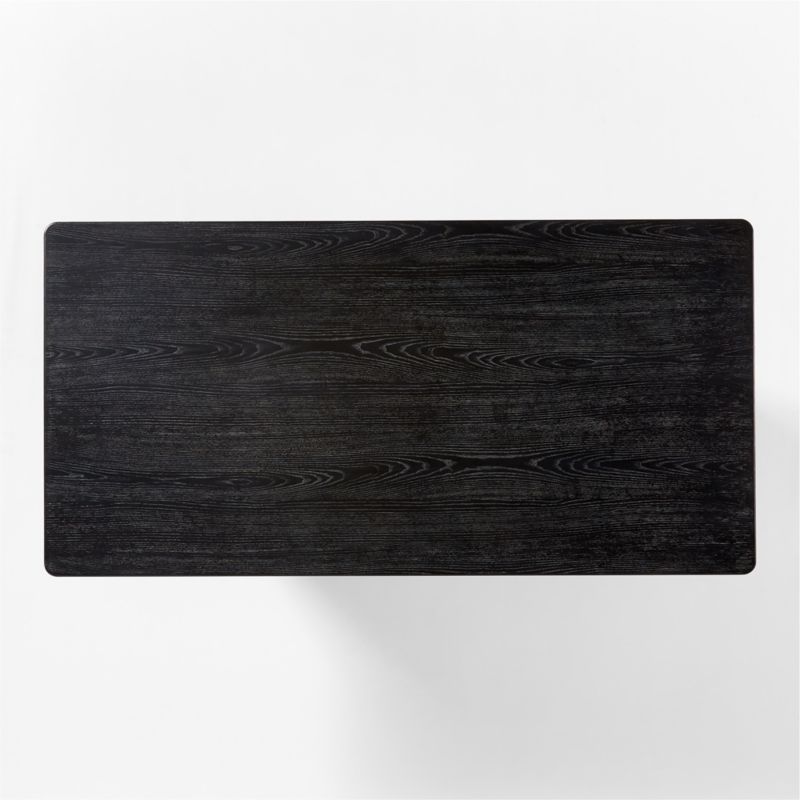 Dunn Rectangular Black Ash Wood Dining Table 84" - image 8 of 9