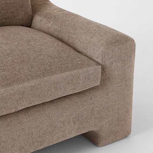 Durant 100" Light Brown Performance Fabric Sofa