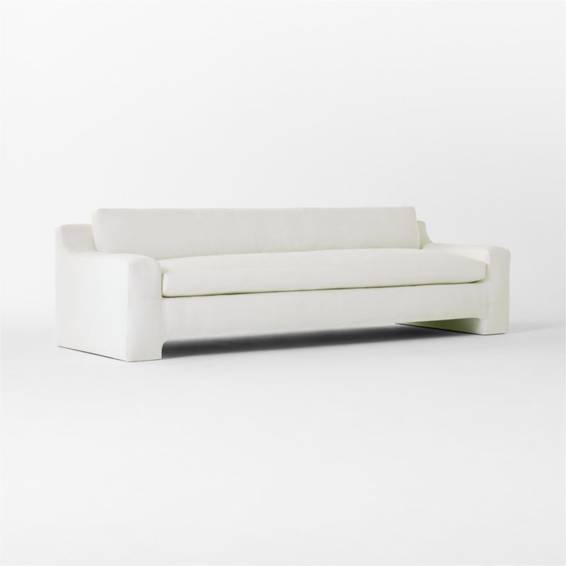 Durant 100" White Performance Fabric Sofa - image 3 of 8