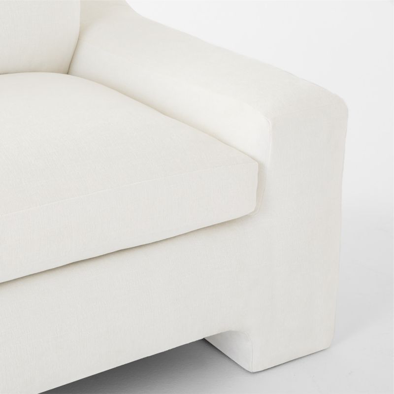 Durant 100" White Performance Fabric Sofa - image 7 of 8