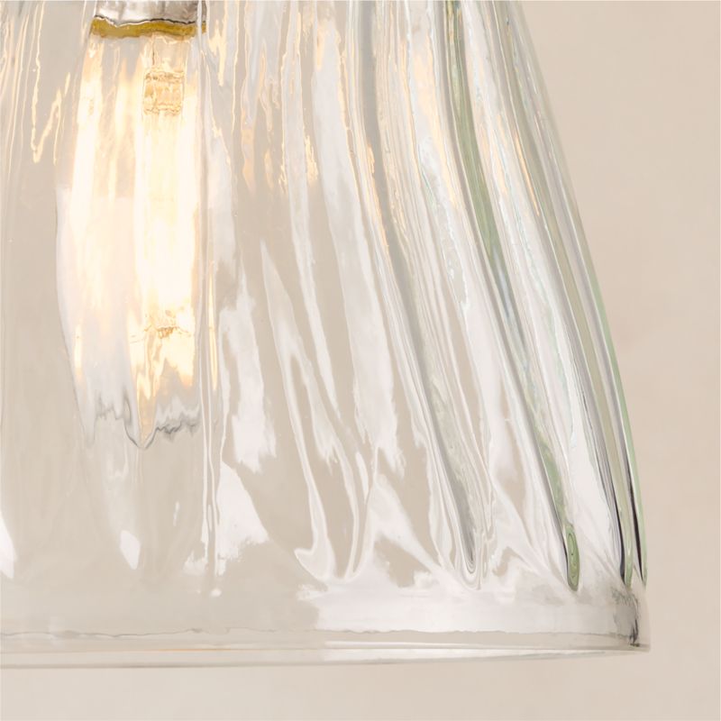 Dury Blackened Bronze And Glass Flush Mount - image 2 of 5
