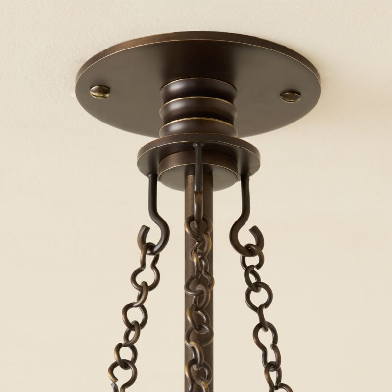 Dury Blackened Bronze And Glass Pendant Light 16" - image 3 of 7