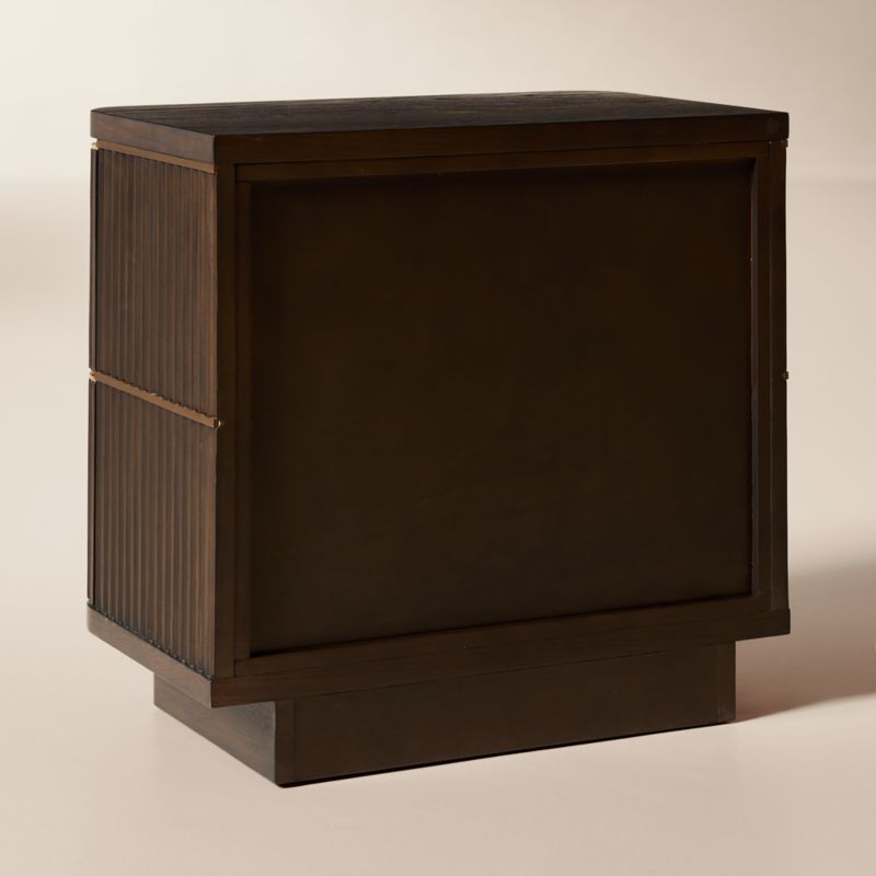 Davison 2-Drawer Fluted Dark Oak Nightstand - image 6 of 8