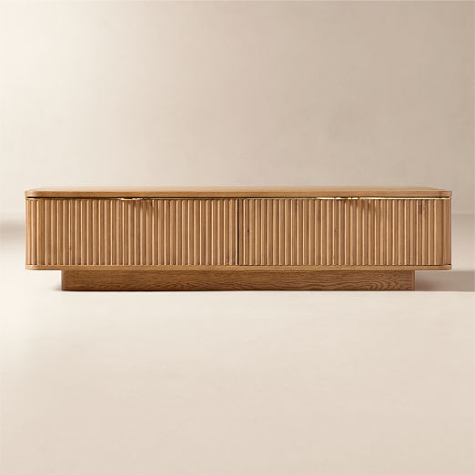 Davison 60" Rectangular Fluted Warm Oak Coffee Table
