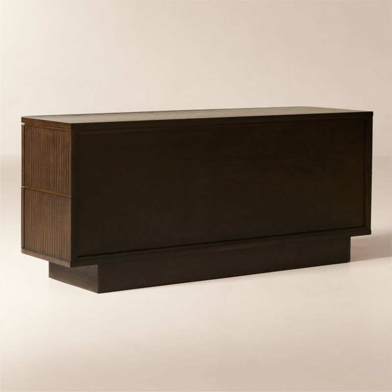Davison 4-Drawer Fluted Dark Oak Dresser - image 5 of 8