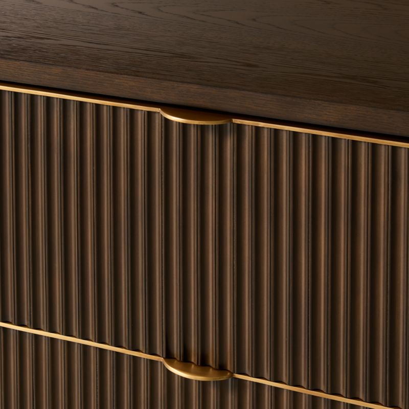 Davison 4-Drawer Fluted Dark Oak Dresser - image 6 of 8