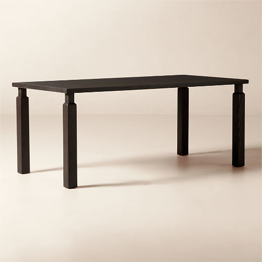 Daybreak 72" Rectangular Dark Ash Wood Dining Table