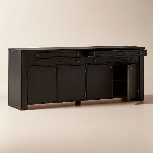 Daybreak 80" Dark Ash Wood Credenza