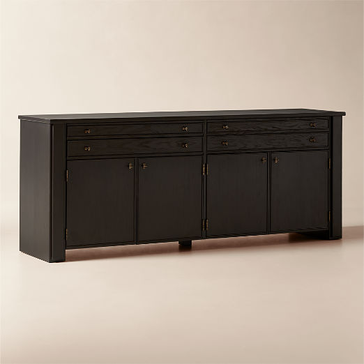 Daybreak 80" Dark Ash Wood Credenza