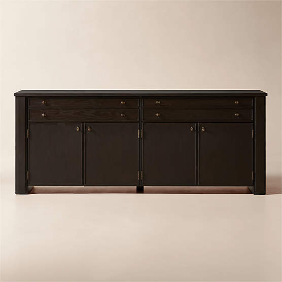 Daybreak 80" Dark Ash Wood Credenza