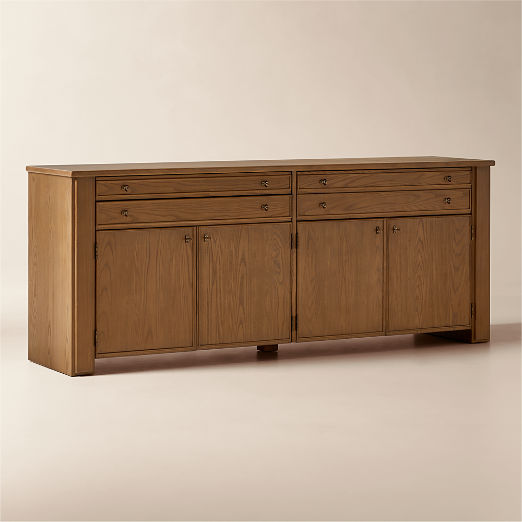 Daybreak 80" Light Ash Wood Credenza