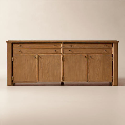 Daybreak 80" Light Ash Wood Credenza