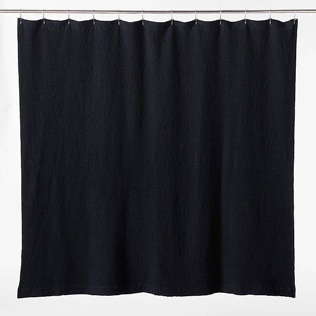 Eastind Organic Cotton Black Waffle Shower Curtain 72'' + Reviews