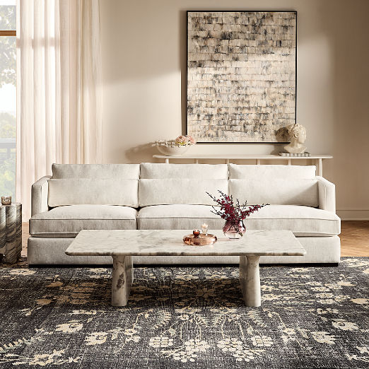 Eastman White Performance Fabric Sofa (75"-105")