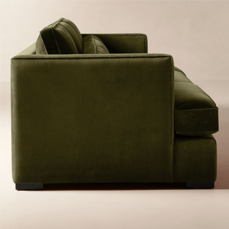 Eastman 105" Green Velvet Sofa - image 4 of 9
