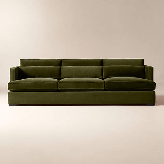 Eastman 105" Green Velvet Sofa