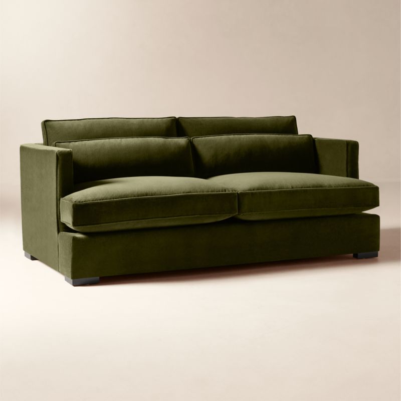 Eastman 75" Green Velvet Sofa - image 4 of 10