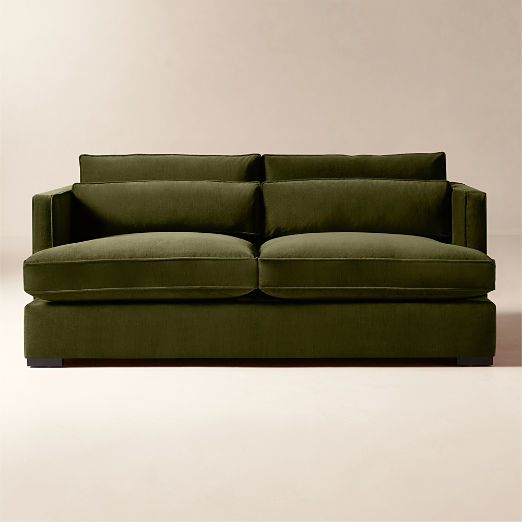 Eastman 75" Green Velvet Sofa