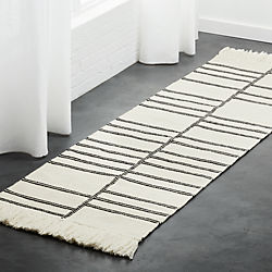 Modern Runner Rugs Cb2 Eaton Ivory Geometric Runner 2 5 X8