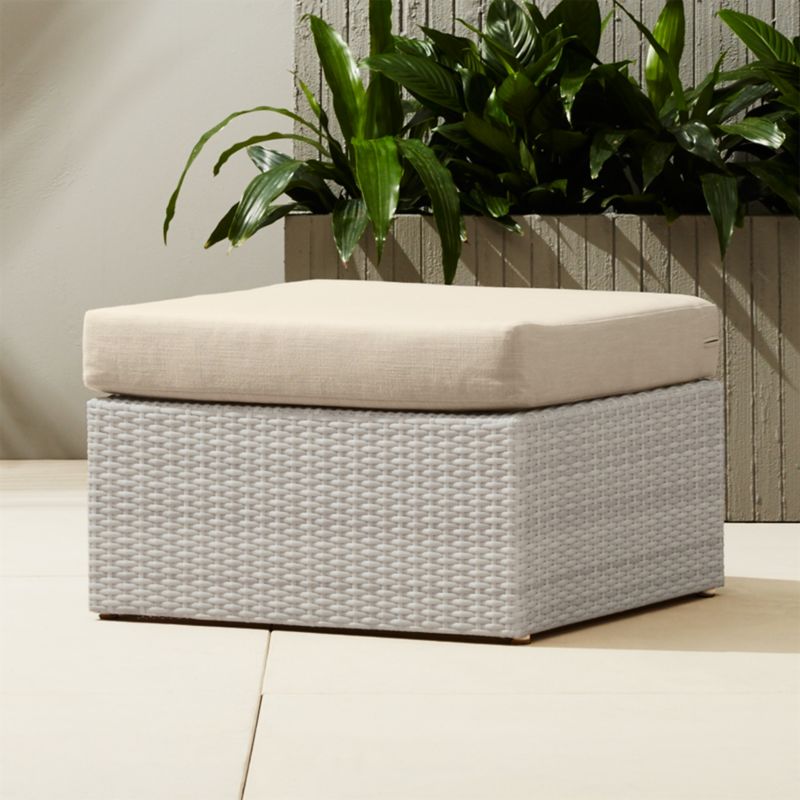 Modern Rattan Furniture Cb2 Ebb Ottoman