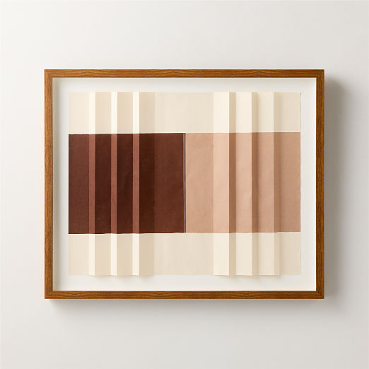 'Echoes in Paper I' Mauve Framed Wall Art 33"x28"