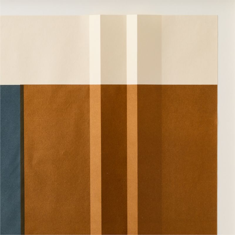'Echoes in Paper II' Blue Framed Wall Art 33"x28" - image 3 of 4