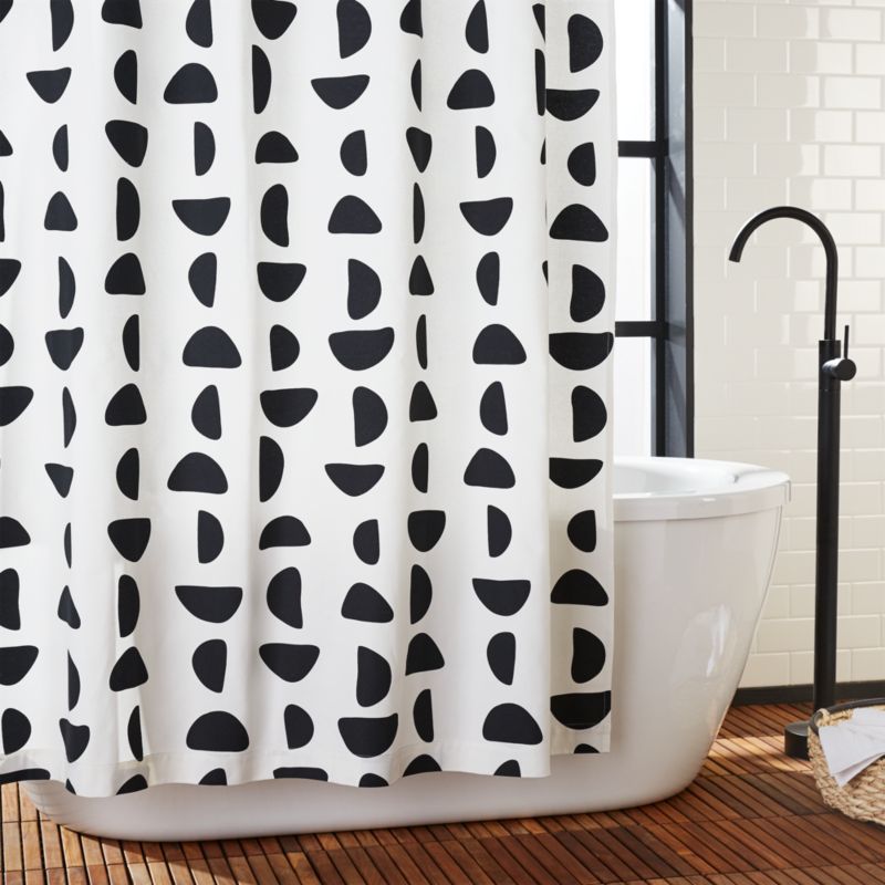 black and white shower curtains