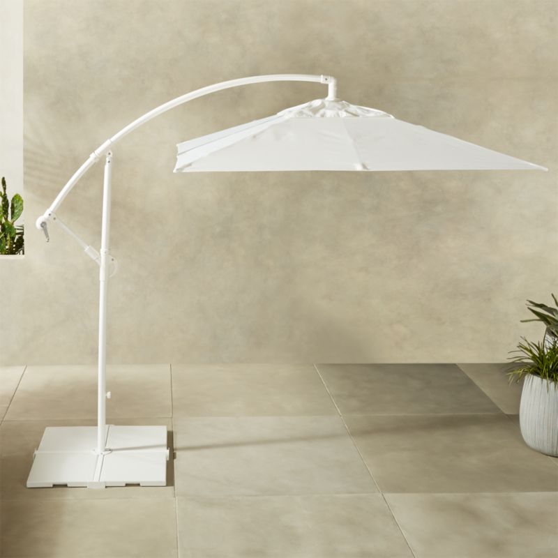 Eclipse White Umbrella with Base CB2 Canada
