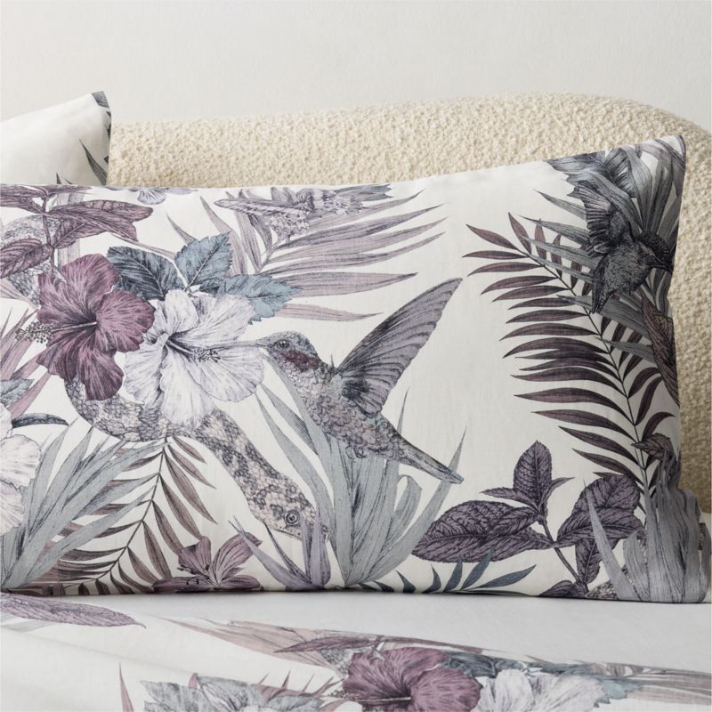 Eden Off White and Smoked Mauve Linen Standard Pillow Shams Set of 2 - image 2 of 7