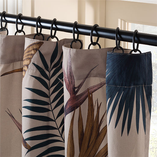 Eden Taupe Organic Cotton Sateen Window Curtain Panel