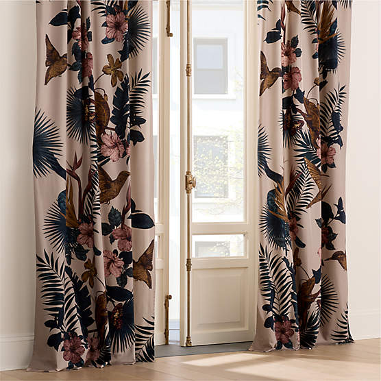 Eden Taupe Organic Cotton Sateen Window Curtain Panel 48"x96"