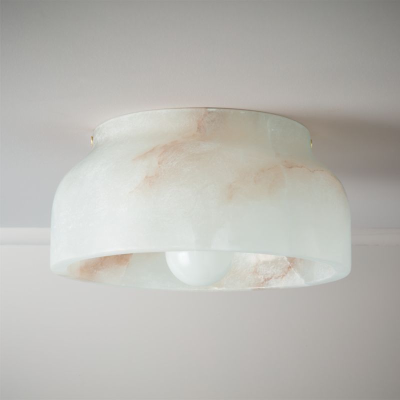 View Edie Alabaster Flush Mount Light details