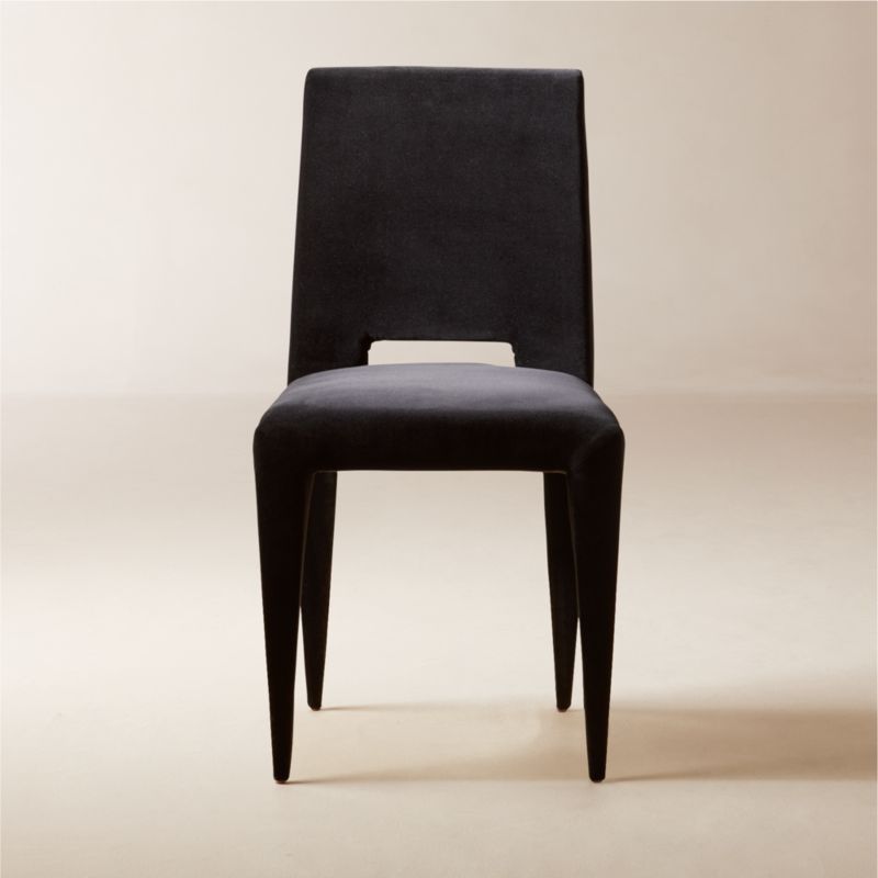 Editor Black Velvet Dining Chair - image 0 of 9