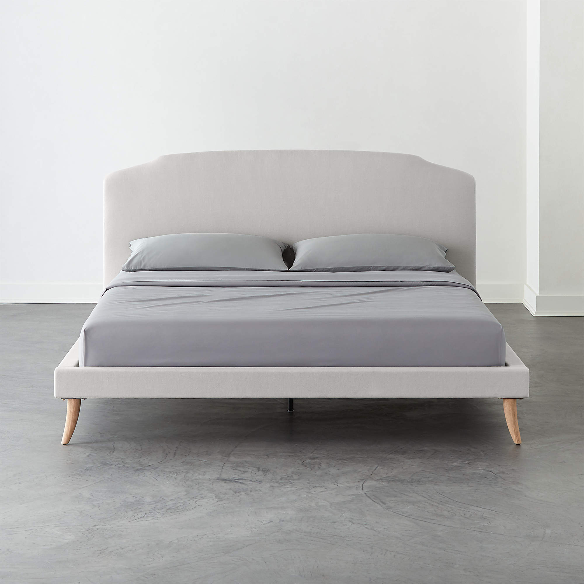 Edo Grey Linen King Bed CB2