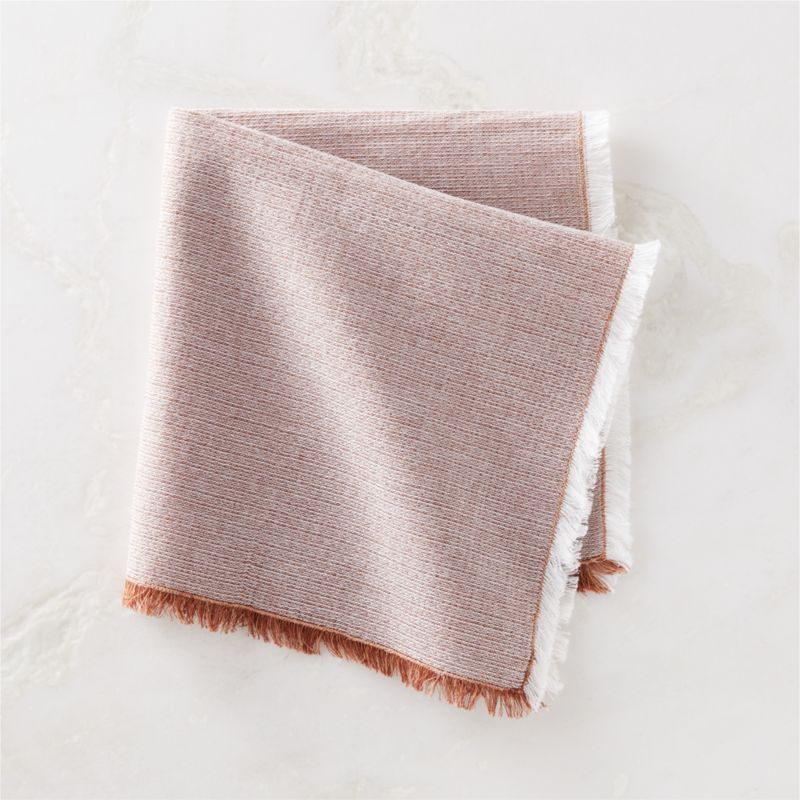 View Edra Fringe Orange Cloth Napkin details
