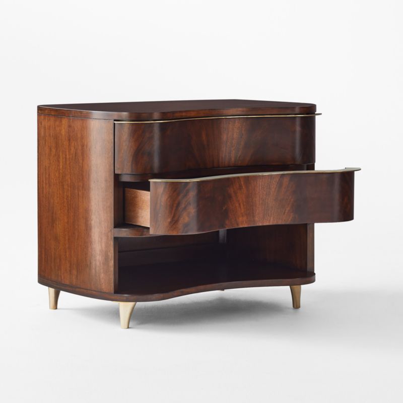 Egan 2-Drawer Dark Wood Nightstand - image 7 of 12