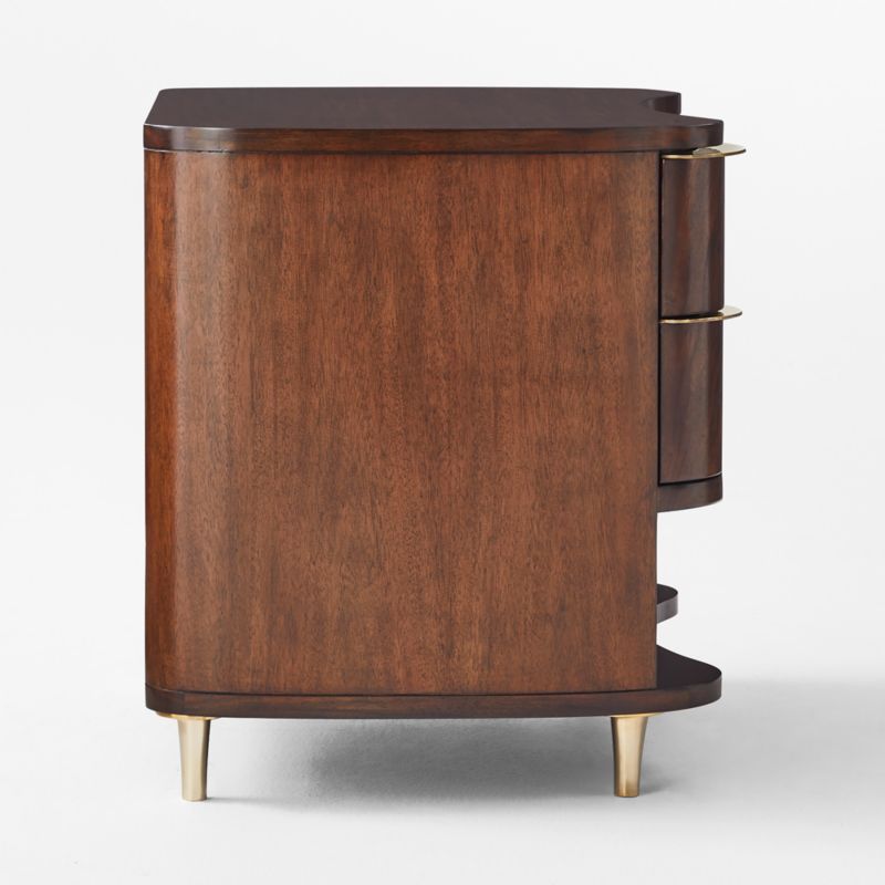 Egan 2-Drawer Dark Wood Nightstand - image 8 of 12