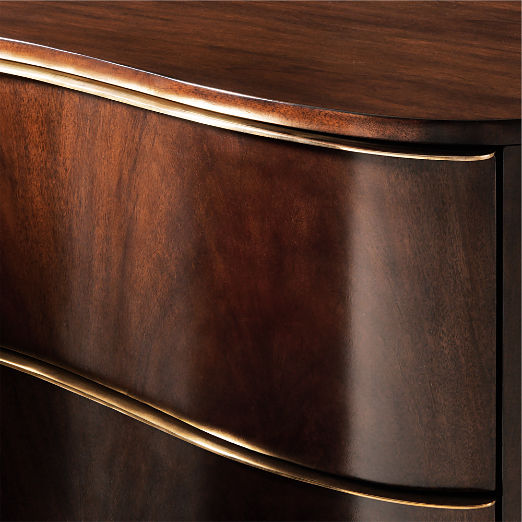 Egan 6-Drawer Mahogany Wood Dresser