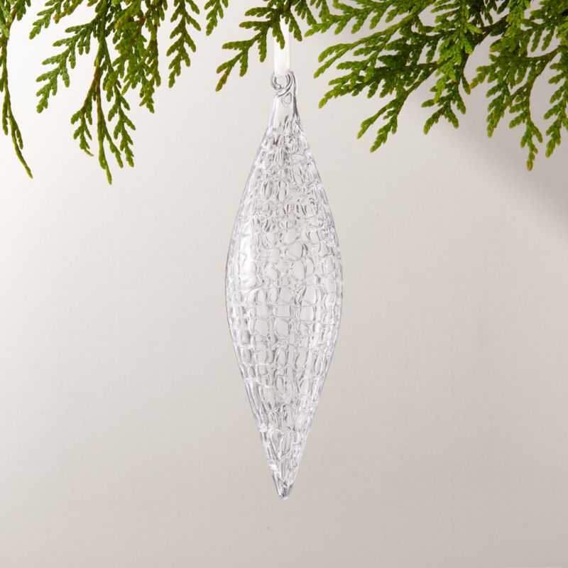 Viewing product image Eira Drop Clear Laced Glass Christmas Tree Ornament 9" - image 1 of 4