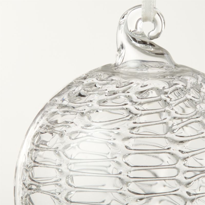 Eira Round Clear Laced Glass Christmas Tree Ornament 3" - image 2 of 8