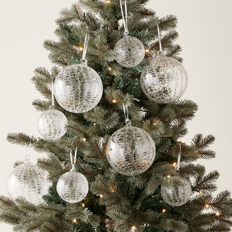 Eira Round Clear Laced Glass Christmas Tree Ornament 3" - image 4 of 8