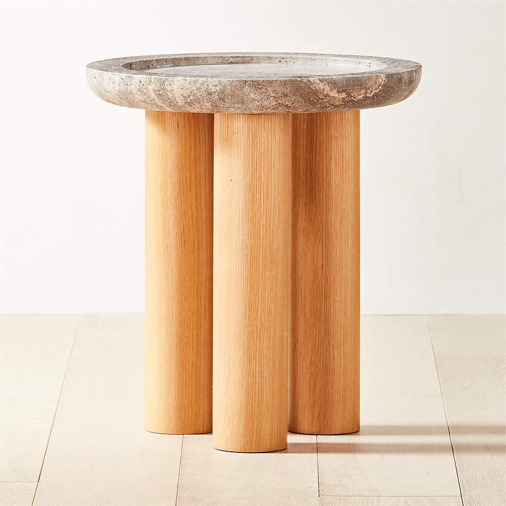 Cb2 wood 2024 side table