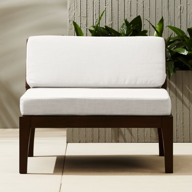 Modern Outdoor Chairs Cb2 Elba Armless Chair