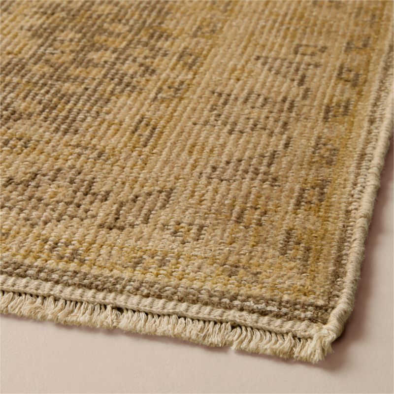 Elena Hand-Knotted Golden Brown Performance Runner Rug 2.5'x8' - image 1 of 4