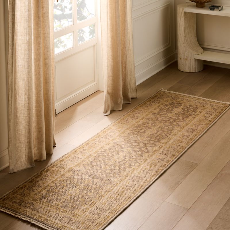 Elena Hand-Knotted Golden Brown Performance Runner Rug 2.5'x8' - image 2 of 4