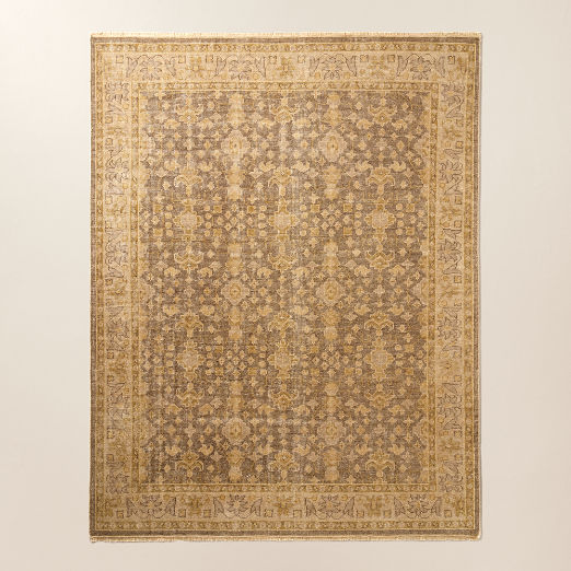Elena Hand-Knotted Golden Brown Performance Area Rug